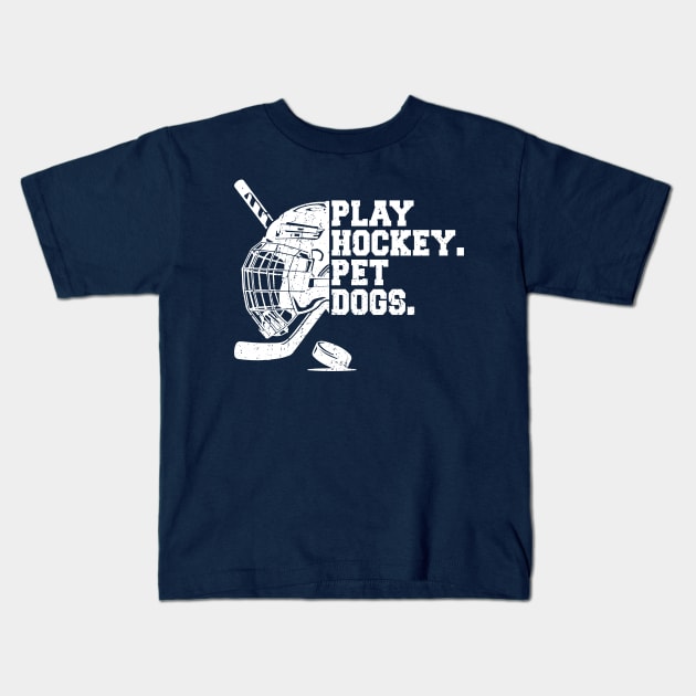 Play Hockey. Pet Dogs | hockey stick | Ice Hockey | Ice Ho | hockey sport Kids T-Shirt by Gaming champion